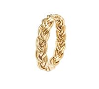 Paloma Bijoux Bracelet Bouddhiste véritable jonc de temple Thaïlande avec Mantra porte bonheur - Feuille d'or véritable (XS - 57mm, Doré Clair - Double Tressé 1 pièce)