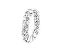 Paloma Bijoux Bracelet Bouddhiste véritable jonc de temple Thaïlande avec Mantra porte bonheur - Feuille d'or véritable (XS - 57mm, Argent - Double Tressé 1 pièce)
