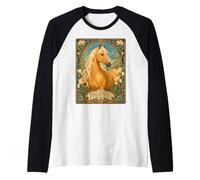 Palomino Cheval Art Nouveau Amoureux Equin Manche Raglan