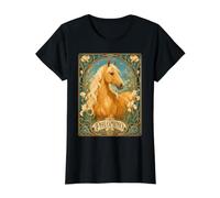 Palomino Cheval Art Nouveau Amoureux Equin T-Shirt Graphique avec Valeur