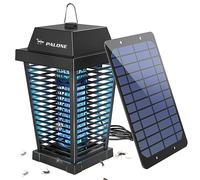 PALONE 4500V Lampe Anti Moustique Solaire avec Panneau Solaire 7,5W, Rechargeable par USB-C, Tue Mouche Electrique à UV ave câble Type-C de 3,6 m, Piege Moustique pour Camping, Jardin et l'Intérieur
