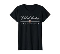 Palos Verdes Californie (CA) T-Shirt Graphique avec Valeur, Femme, Noir, M