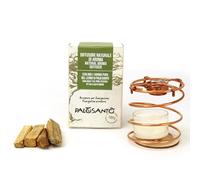 PALOSANTO - Diffuseur d'arômes Palo Santo - Brûleur d'encens en cuivre avec Bougie de soja Qui réchauffe Le bâton et Diffuse l'arôme - Contient 4 bâtons Palo Santo Pequeño