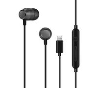 PALOVUE Earflow Plus Écouteurs Lightning Magnétique Écouteur Certifiés MFi avec Contrôleur de Microphone Compatible iPhone 12 11 Pro Max iPhone X XS Max XR iPhone 8 7 Plus (Noir Métallique)