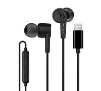 PALOVUE Lightning Écouteurs Intra-Auriculaires pour Compatible avec iPhone 14 13 12 11 Pro Max X XS XR 8 Plus 7 Plus MFi Certified avec Microphone Controller SweetFlow Noir
