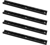 PALOZO Lot de 4 rails en L en aluminium anodisé noir pour sécuriser les motos, VTT, motos tout-terrain, tracteurs utilitaires et plus encore, utilisation sur camionnettes, camionnettes ou remorques