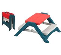 Palplay Table de Pique-Nique Pliable pour Enfants résistante aux UV pour l'intérieur et l'extérieur Table de Jeu et Banc pour Enfants et Tout-Petits