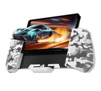 PALPOW Switch contrôleur à Main, Compatible Switch/OLED, Luminpad Interrupteur Ergonomique, contrôleur à Main Tout-en-Un, RGB/Turbo/Mapped - Camouflage Blanc