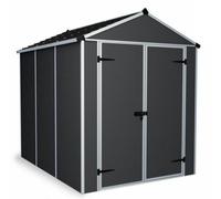Palram Abri de jardin Rubicon polycarbonate gris foncé surface totale 4,2 m²