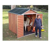 PALRAM Abri de jardin Skylight 3,9 m² - Aluminium et polycarbonate - Ambre