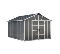 PALRAM Abri de jardin Yukon 11,7 m² - Aluminium et polycarbonate - Gris