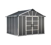 PALRAM Abri de jardin Yukon 7,9 m² - Aluminium et polycarbonate - Gris