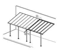 Palram - Canopia | Kit de jonction pour pergolas Gris