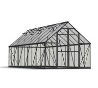 Serre de jardin en aluminium gris et polycarbonate Balance 14.8m²