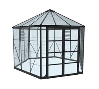 Palram - Canopia Serre aluminium Oasis Anthracite Ø 363 cm