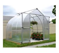 Canopia Serre de jardin en aluminium et polycarbonate Bella - Argent - 703726