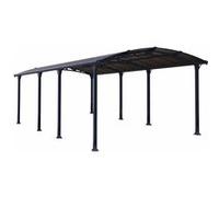 Carport en aluminium ARCADIA 8500 - 26,4 m² - gris PALRAM