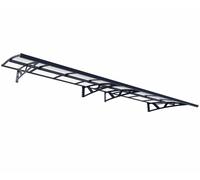Palram Auvent Amsterdam arrondi gris clair L.447 x P.68,8 x H.33 cm