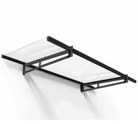 Palram - Marquise Transparente 93.5x205cm Gris Foncé 706595 Gris