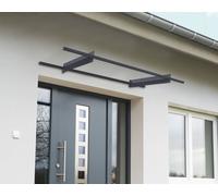 Palram - Marquise Transparente 94x205,5cm Gris Anthracite 705125 Gris