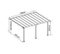 Palram - Pergola 16.1m² Gris Anthracite - 704219 Gris