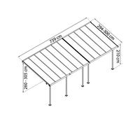 Palram - Pergola 22.2m² Gris Anthracite - 705603 Gris