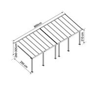 Palram - Pergola 24.5m² Gris Anthracite - 704355 Gris
