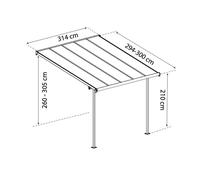 Palram - Pergola 9.4m² Gris Anthracite - 705599 Gris