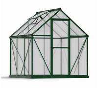 Serre de jardin double parois Vert 3,40 m2 en plastique et polycarbonate Mythos Canopia By Palram