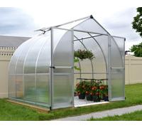 palram serre de jardin 5.7m² argent 703726 bella