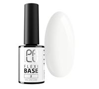 PALU - Base de Construction Hybride, FLEXI BASE 2, 11 ml, Blanc laiteux | Texture moyennement épaisse, forte adhérence, dure et flexible, pour égaliser, construire et rallonger la plaque de l’ongle