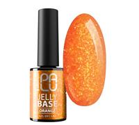 PALU - Base Hybride Colorée 2-en-1 pour Ongles - Nail Art - Semi-Transparente, Consistance Moyenne, Application Facile, Tenue Jusqu’à 3 Semaines, UV/LED - 11 g - Jelly Base Orange