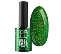 PALU - Base Hybride Colorée 2-en-1 pour Ongles - Nail Art - Semi-Transparente, Consistance Moyenne, Application Facile, Tenue Jusqu’à 3 Semaines, UV/LED - 11 g - Jelly Base Pine