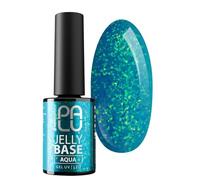 PALU - Base Hybride Colorée 2-en-1 pour Ongles - Nail Art - Semi-Transparente, Consistance Moyenne, Application Facile, Tenue Jusqu’à 3 Semaines, UV/LED - 11 g - Jelly Base Aqua
