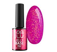 PALU - Base Hybride Colorée 2-en-1 pour Ongles - Nail Art - Semi-Transparente, Consistance Moyenne, Application Facile, Tenue Jusqu’à 3 Semaines, UV/LED - 11 g - Jelly Base Pink