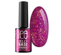 PALU - Base Hybride Colorée 2-en-1 pour Ongles - Nail Art - Semi-Transparente, Consistance Moyenne, Application Facile, Tenue Jusqu’à 3 Semaines, UV/LED - 11 g - Jelly Base Fuchsia