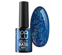 PALU - Base Hybride Colorée 2-en-1 pour Ongles - Nail Art - Semi-Transparente, Consistance Moyenne, Application Facile, Tenue Jusqu’à 3 Semaines, UV/LED - 11 g - Jelly Base Navy