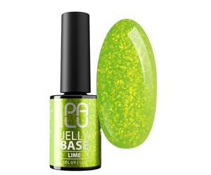 PALU - Base Hybride Colorée 2-en-1 pour Ongles - Nail Art - Semi-Transparente, Consistance Moyenne, Application Facile, Tenue Jusqu’à 3 Semaines, UV/LED - 11 g - Jelly Base Lime