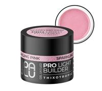 PALU - Builder Gel Ongles, Gel de Construction Ongle Pro Light - Auto-nivelant, Sans Acide, Thixotropique - Agit comme Base Coat, Builder Gel et Produit de Finition - 12 g, Sparkling Pink