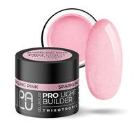 PALU - Builder Gel Ongles, Gel de Construction Ongle Pro Light - Auto-nivelant, Sans Acide, Thixotropique, Formule Sans Lime - Agit Comme Builder Gel et Produit de Finition - 90 g, Sparkling Pink
