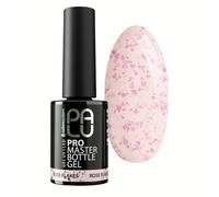 PALU - Gel Constructeur Coloré 2-en-1 pour Ongles - Gel UV/LED en Flacon avec Pinceau - Consistance Moyenne, Auto-nivelant, Formule One Phase - PRO MASTER BOTTLE GEL 11g Rose Flakes