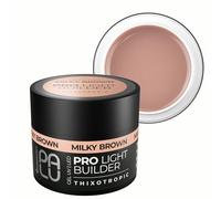 PALU - Gel Constructeur pour Ongles - Gel UV/LED - Nail Art - Thixotropique, Auto-égalisant, Multifonction - Brillance Intense, Dur, Sans Limage - Extension et Renforcement - 45gMilky Brown