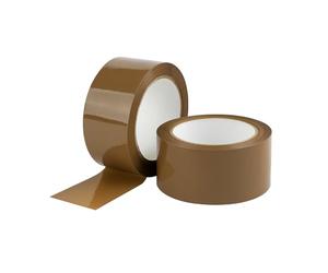 Palucart® - Lot de 6 rouleaux de ruban adhésif, 50 x 66 mm, pour emballage, couleur Havane
