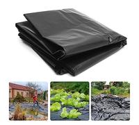 PALUDO 2 x 10M Bâche Protection Serre en Polyéthylène, Extra Épais Film Bâche en Plastique Noir, Résistant Couverture de Polytunnel pour Protection Serre de Plante de Jardin (125Mu / 500G)