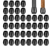 PALUDO Lot de 40 capuchons de protection ronds en caoutchouc pour pieds de chaise - Protection du sol - Noir - 12 à 16 mm