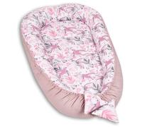 PaLulli Nid bébé, nid Douillet Multifonctionnel avec Matelas supplémentaire Moelleux, Cocon, nid, lit bébé, lit de Voyage pour Nouveau-né, 100% Coton Oeko-TEX, Made in The EU (Pony Pink)