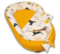 PaLulli Nid bébé, nid Douillet Multifonctionnel avec Matelas supplémentaire Moelleux, Cocon, nid, lit bébé, lit de Voyage pour Nouveau-né, 100% Coton Oeko-TEX, FABRIQUÉ dans L'UE, hypoallergénique