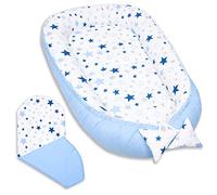 PaLulli Nid bébé, nid Douillet Multifonctionnel avec Matelas supplémentaire Moelleux, Cocon, nid, lit bébé, lit de Voyage pour Nouveau-né, 100% Coton Oeko-TEX, Made in The EU (Milkyway)