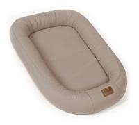 PaLulli® Nid de bébé extra large - 100 x 60 cm - En coton - Utilisable des deux côtés - Fabriqué à la main, respirant et sûr (marron)