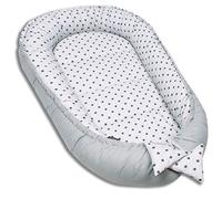 PaLulli Nid douillet 2 côtés pour bébé - Nid de voyage - Cocon pour lit de bébé - 100 % coton certifié Öko-Tex (Little Stars)